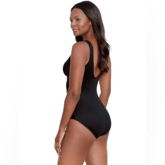 SOLD Last Chance! FOREVER 21 PLUS Slimming Black Bodysuit XL - Picture 3 of 8